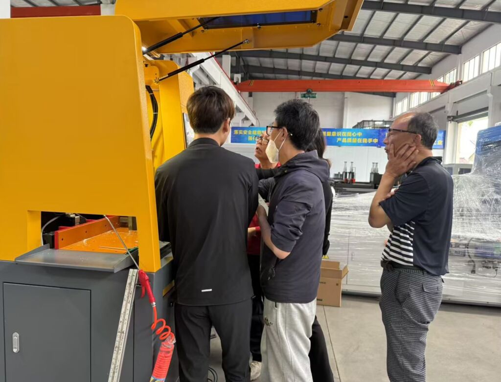 Finished auto frame aluminum profiles processed by Jiurun cutter (US client case)