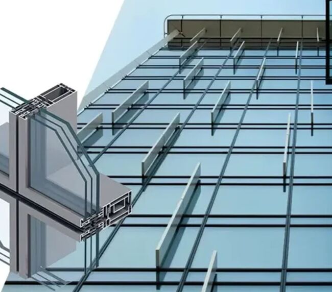 Curtain wall aluminum profile structure (traditional cutting pain points)