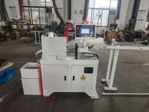 JR-160CNC Auto Pipe Cutter: Full Machine Appearance in Industrial Workshop