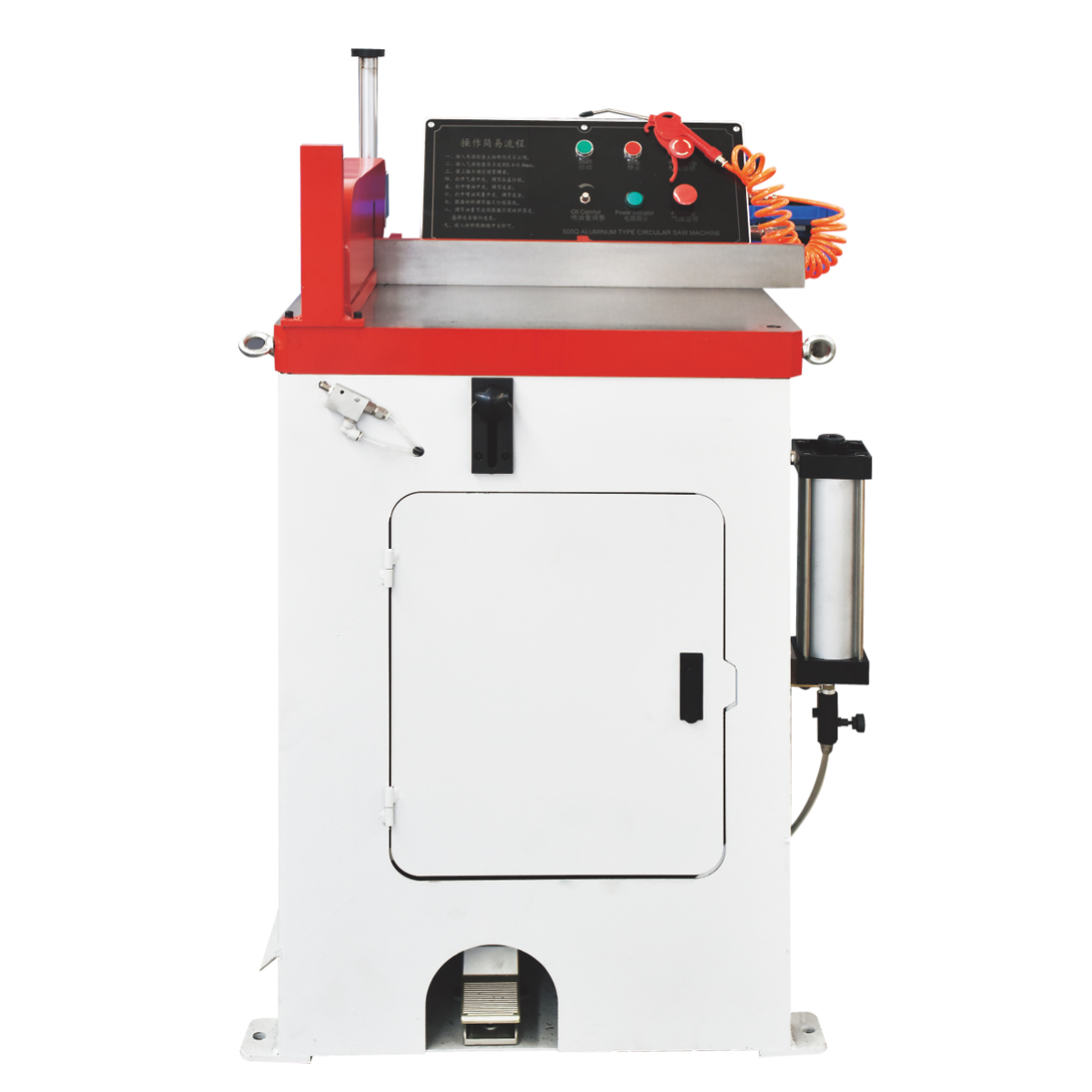 JR-455Q Top and Bottom Press Semi-Automatic Aluminum Cutting Machine - Full Machine Appearance