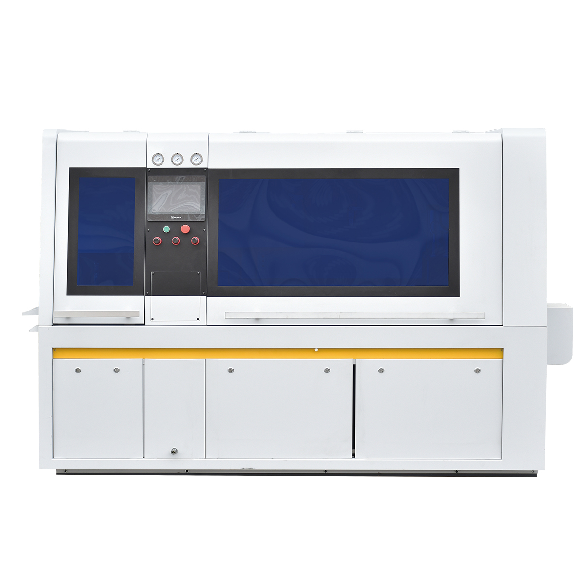 JR-510CNC-3A-1S fully automatic CNC cross-cutting machine (overall front view with control panel)