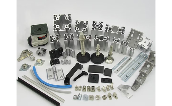 Electrical cabinet aluminum profiles & components processed by Jiurun industrial aluminum cutting machine