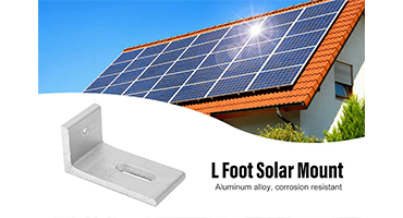 L Foot solar mount aluminum component processed by Jiurun industrial aluminum cutting machine