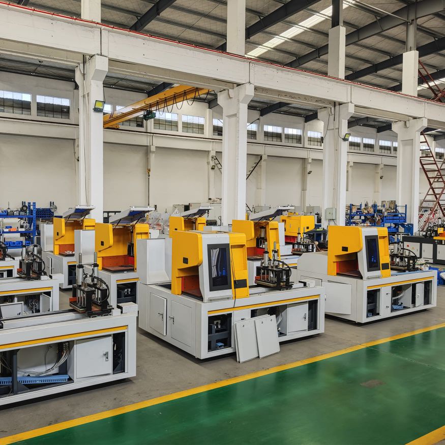 Jiurun aluminum cutting machine factory production line, industrial machinery manufacturing